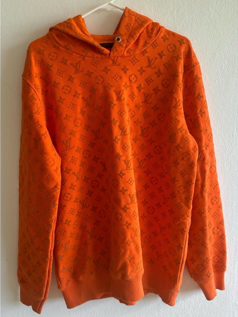 Louis Vuitton Orange Monogram Hooded Sweatshirt